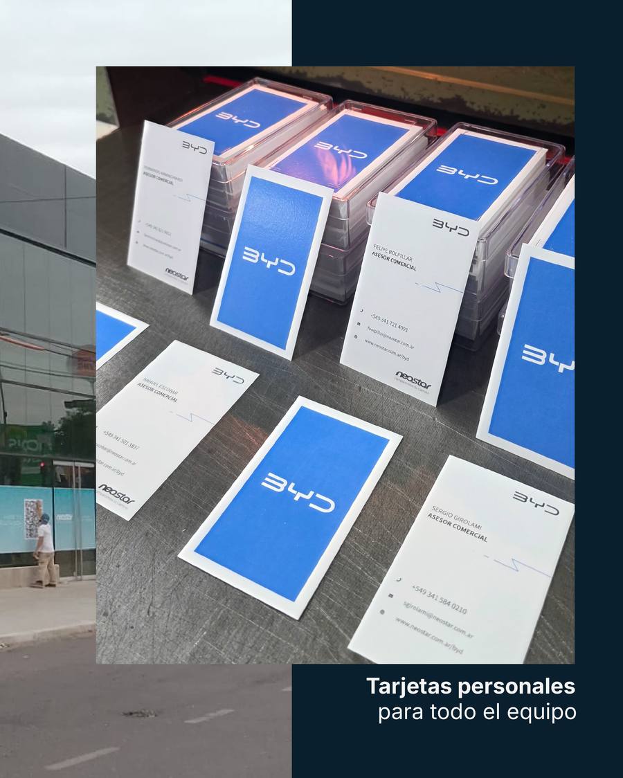 Tarjetas personales para todo el equipo