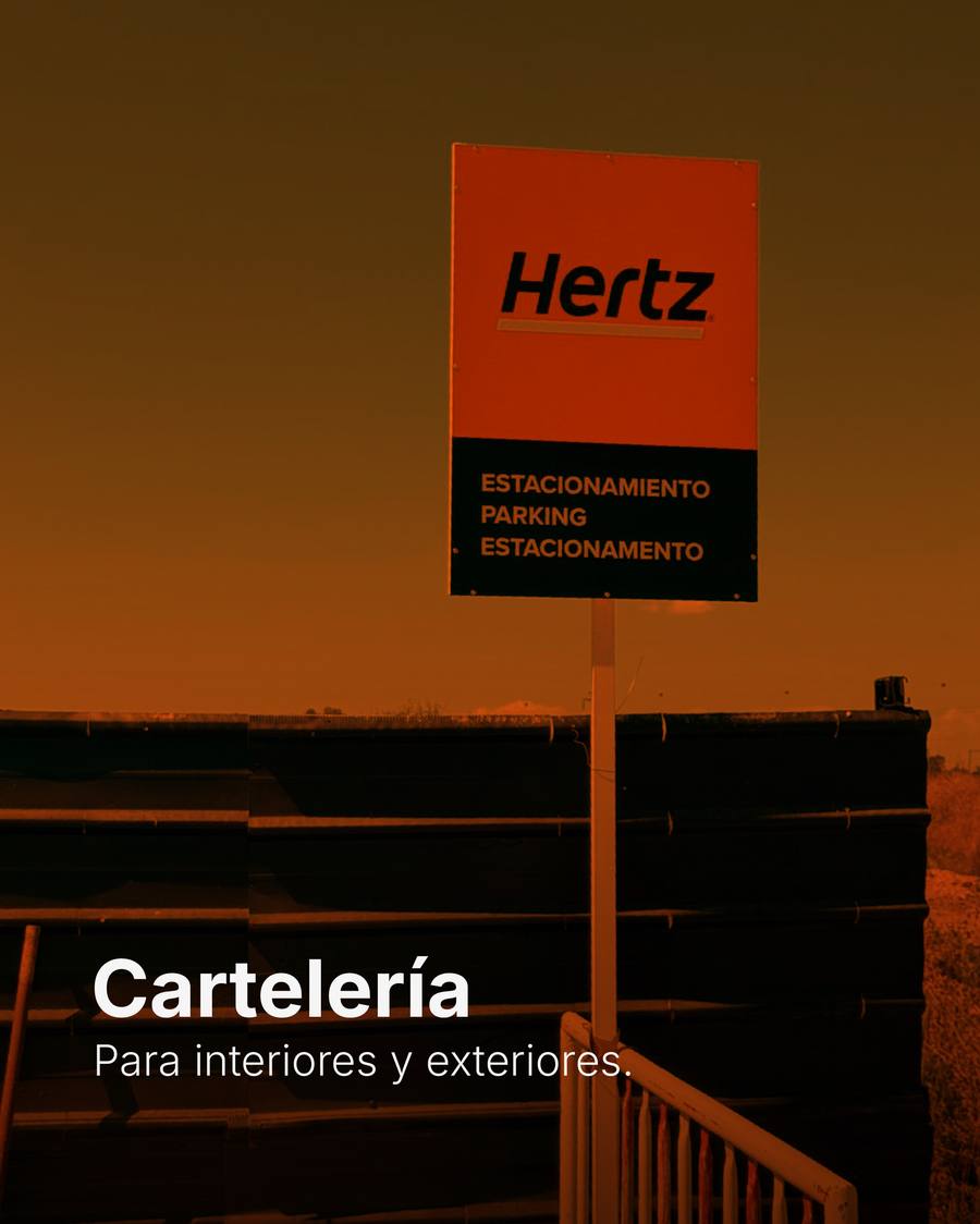 Cartelería para interiores y exteriores
